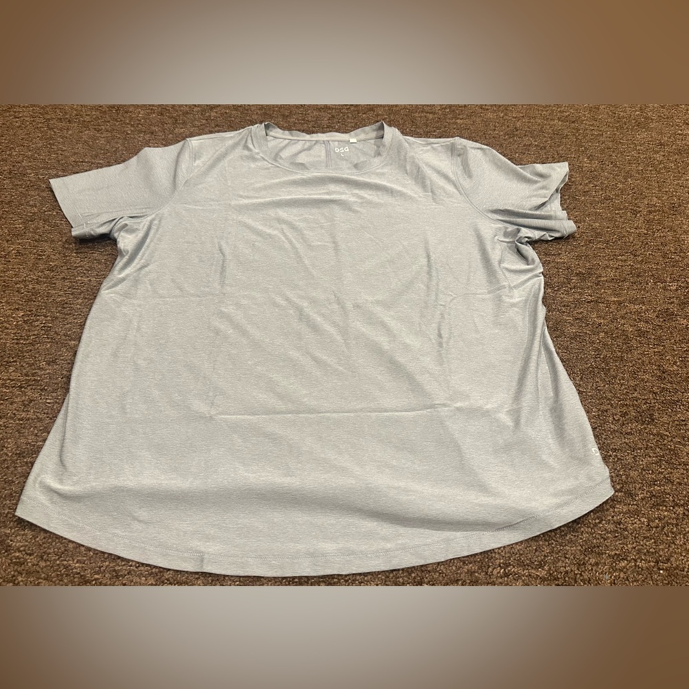 EUC DSG Heather Gray Performance Tee women's L active athletic SS shirt top